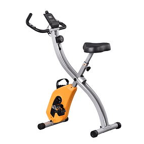 Folding Exercise Bike with Adjustable Magnetic Resistance 1.5kg Inertia Flywheel Pulse Sensor Adjustable Seat and LCD Screen 86x47x112cm