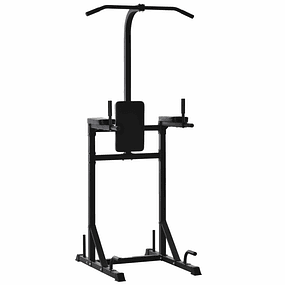 Multifunctional Tower Weight Training Station with Push Up Bar Steel Structure for Home Gym Training Maximum Load 120kg 110x97x227cm Black