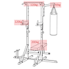 Weight Training Dip Station with Reclining Weight Bench Boxing Bag and Pull Up Bar Fitness Training Tower 180x183x219cm Black