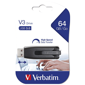 Verbatim V3 64GB USB 3.2 Negro