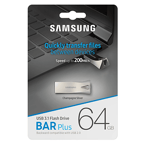 Samsung BAR Plus 64GB USB 3.2 Plata