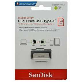SanDisk Ultra Dual USB tipo C/USB 3.2 de 64 GB