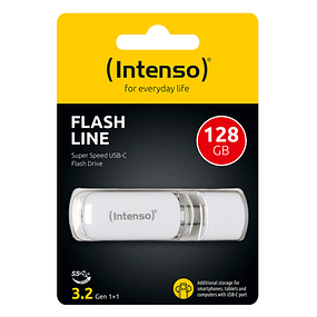 Intense Flash Line 128GB USB Tipo C 3.2 Gen 1 Blanco