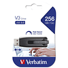 Verbatim V3 256GB USB 3.2 Negro