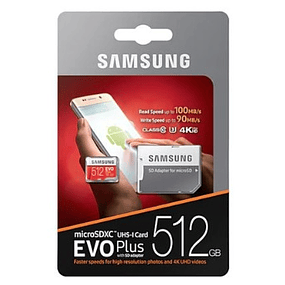 Samsung MicroSDXC EVO Plus 2021 512 GB Classe 10 UHS-I + Adaptador