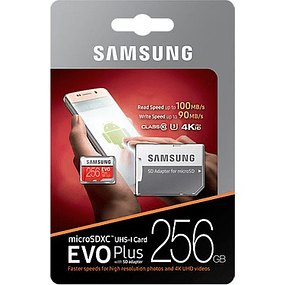 Samsung MicroSDXC EVO Plus 2021 256 GB Classe 10 UHS-I + Adaptador