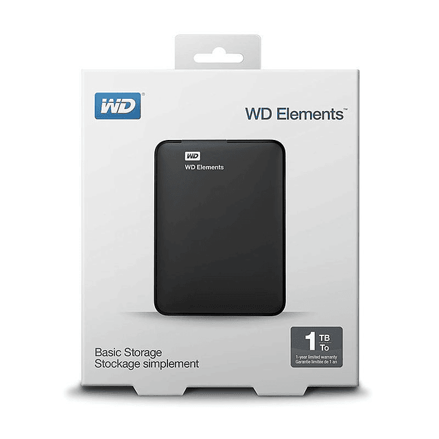 Disco duro externo Western Digital Elements 2.5 USB 3.0 de 1 TB