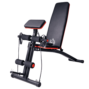 Folding Tilt Weight Bench All-in-One Training Weight Bench All-in-One Fitness Machine Home Gym 54x160x106cm Black