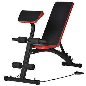 Height-Adjustable Weight Bench Multifunctional Weight Bench with 6-Position Reclinable Backrest for Full Body Training 145x52x79-105cm Black