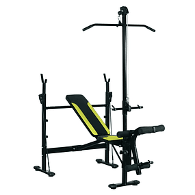 Multifunctional reclining weight bench for training and bodybuilding 175x110x202 cm Black