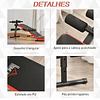 Banco de abdominales plegable y ajustable en altura con soporte de pierna ajustable para entrenamiento en casa 148x58x52-65cm Negro