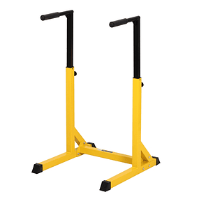 Weight Training Dip Station Height-Adjustable Bars Support for Training Sit-Ups Back Load Max. 100kg 66x75x83-119cm Yellow