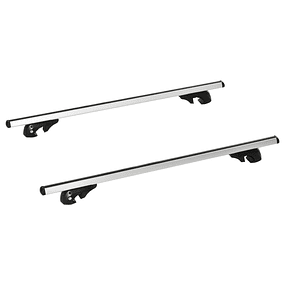 Universal Roof Rails for Cars 123.5cm Roof Rails Aluminum Rail and Cargo Wrench 75kg Silver