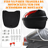 Bolsa Moto 48L con Candado y 2 Llaves 58x44,5x33,5 cm Negro y Rojo