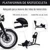 Soporte de rueda de moto de metal para estacionamiento de motocicletas ajustable para ruedas ∅43/48/53 cm