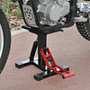 Plataforma Elevadora Moto Universal Regulable en Altura 28x17,5x24,5x35,5 cm Negro y Rojo
