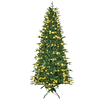 Árbol de Navidad Artificial Altura 228cm Ignífugo con 2310 Ramas 400 Luces LED Láminas PVC Ø96x228 cm Verde