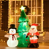 Árbol de Navidad Inflable de 185 cm con Luces LED Papá Noel Inflable y Muñeco de Nieve Decoración de Navidad Iluminado Interior y Exterior 105x145x185cm Multicolor