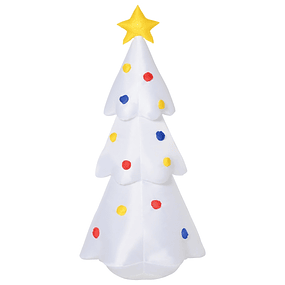 Árvore de Natal Inflável 158cm de Altura com Luzes LED e Inflador Decoração de Natal para Interiores Exteriores 67x61x158cm Branco 