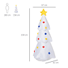 Árbol de Navidad Inflable de 158 cm de Altura con Luces LED e Inflador Decoración de Navidad para Exteriores 67x61x158 cm Blanco