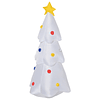 Árbol de Navidad Inflable de 122 cm de Altura con Luces LED e Inflador Decoración de Navidad al Aire Libre 60x51x122 cm Blanco