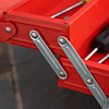Caja de herramientas plegable acero 5 compartimentos con asa 45x22,5x34,5 cm Rojo