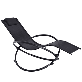 Outsunny Swing Lounger with Removable Headrest Ergonomic Foldable Texteline Fabric for Outdoor Pool 154x80x84 cm