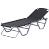 Adjustable Lounge Chair Adjustable Beach Chair 120° - 180° Texteline Aluminum Black