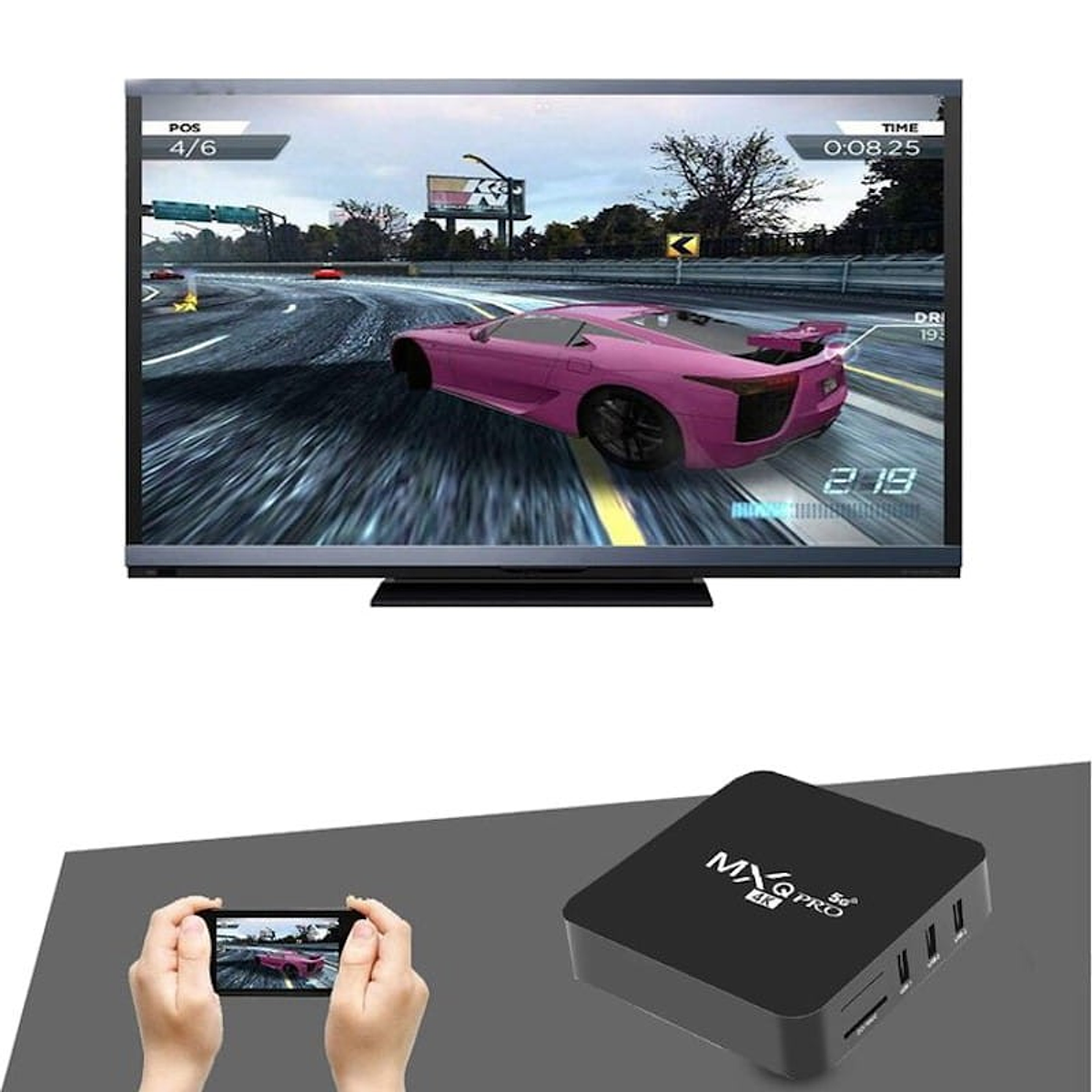 MXQ Pro 5G 4k Android TV Box 1gb Ram 8gb ROM Internet TV Multimedia Gateway  for All LCD / LED TV at Rs 1320/piece, Android TV Box in Bengaluru