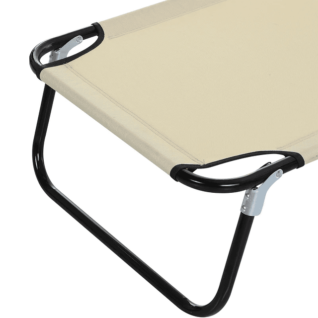 Tumbona reclinable plegable con ángulo regulable en 3 posiciones para carga exterior 120 kg 190x56x28