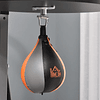 Saco de Boxe Suspenso com Suporte Bola de Velocidade Ajustável em Altura de 167-187cm e Inflador para Treinamento Fitness em Casa Ginásio 115×157×221 cm Preto e Cinza