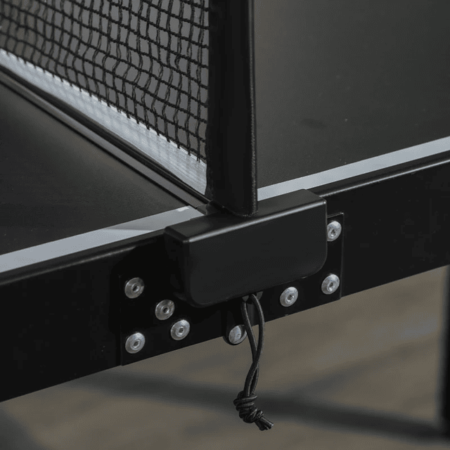Mesa de Ping Pong Plegable con Estructura Portátil de Aluminio para Interior y Exterior 152x76x72 cm Negro