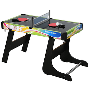 Mesa de vários jogos projeto 4 em 1 pebolin Hóquei Bilhar ping - pong 86,5x43,5x64 cm
