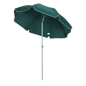 Beach parasol Ø200 cm in diameter with Sloping Roof Detachable Post and lower peak - Green