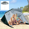 Sombrero de playa con paneles laterales Tipo de tienda Sombrero de playa con protección UV 50 Φ210x222cm Verde oscuro