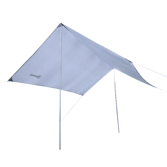 Refugio de camping portátil Tienda de campaña impermeable con protección solar 300x292 cm Blanco
