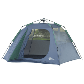 Camping Tent for 2-3 People Easy to Install with Hook for Light 250x194x160cm Green