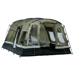 Family Camping Tent 6 People Waterproof Camping Tent PU3000mm with 3 Doors 6 Windows Storage Pockets and Carry Bag 455x320x215cm Green