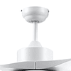 Ventilador de Techo 20.5W Diámetro 132cm con Mando a Distancia Luz LED Regulable en 3 Niveles 3 Aspas Reversibles 6 Velocidades y Temporizador para Dormitorio Salón Blanco