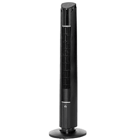 Column Fan Height 107cm 45W with Remote Control 3 Speeds 4 Operating Modes 70° Oscillation Tilt LED Touch Screen and 12H Timer Silent Office Home Black