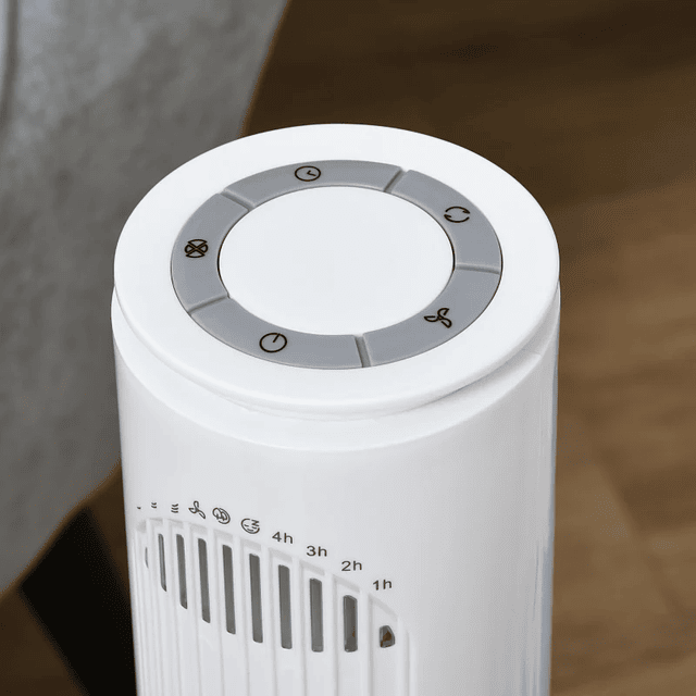 Column Fan with Timer for up to 10 hours Oscillation 70° 3 Speeds and 3 Modes 45W Ø22x77 cm White