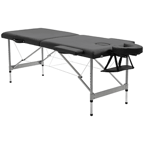 Folding Massage Table Portable Massage Table with Adjustable Height in 7 Positions 186x71x62-83cm - Black