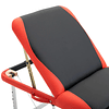 Foldable Portable Massage Table with Adjustable Height Headrest and Armrest 215x60x61-84 cm Black and Red