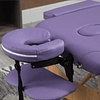 Portable folding wooden padded massage table for sport physiotherapy 182x60cm Purple