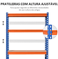 Estante Metálica de Armazenamento 80x40x182cm com 5 Prateleiras Altura Ajustável Carga Máxima por Prateleira 300kg para Armazenamento Garagem Oficina Azul e Laranja - Thumbnail 6