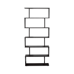 Bookshelf with 6 Bookshelves in S Format 80x24x191 cm black
