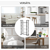 Estantería de 4 niveles Estantería de almacenamiento con estantes de efecto mármol Moderno para sala de estar Oficina Cocina Dormitorio 92x35x152cm Blanco y negro