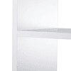 Librería vertical multifuncional con 8 estantes anchos 70x24x178 cm blanca