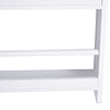 Wall shelf with 4 shelves Children's bookcase for home office Load 30kg 59x12x113cm White