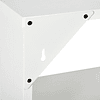  Estantería de Pared de 4 Niveles con 7 Compartimentos Abiertos para Sala de Estar Oficina Estilo Moderno 94x19.5x80cm Blanco